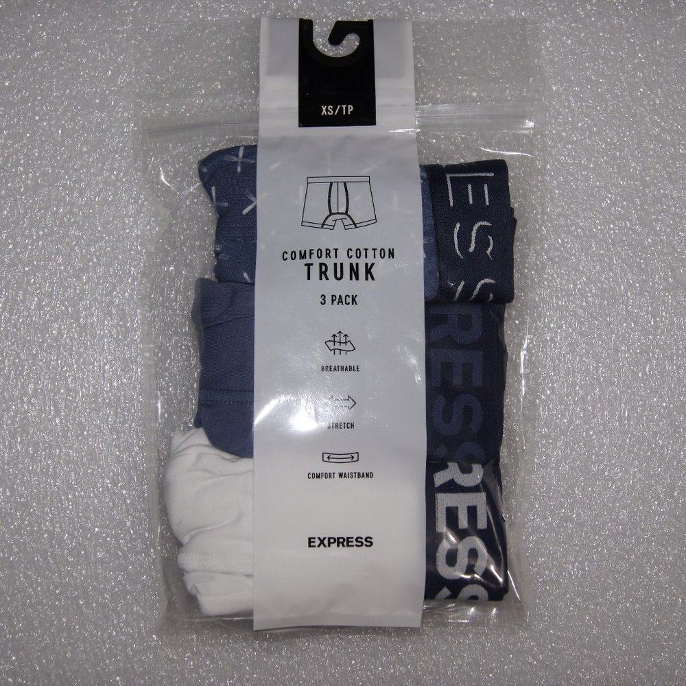 EXPRESS 3 PACK BLUE SPORT TRUNKS